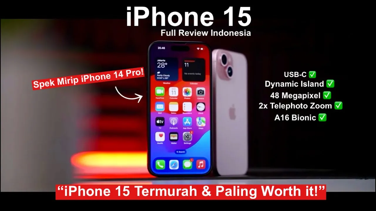 Flagship Versi MURAH! iPhone 15 : Full Review (USB-C, 48MP, Dynamic Island, A16 Bionic & More) 2033