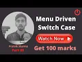 Switch Case in Java Menu Driven Computer Applications CRASH Course ICSE Prateik Sharma by Java