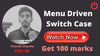 Switch Case in Java Menu Driven Computer Applications CRASH Course ICSE Prateik Sharma by Java