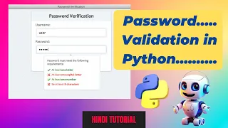 Program for Password Validation in Python in Hindi Python Tutorial in Hindi Learn Python DSW