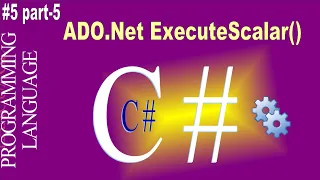 part-5 executescalar method in c executescalar Ado Net Tutorial