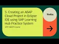 5 - Creating an ABAP Cloud Project in Eclipse IDE using SAP Learning Hub Practice System