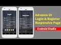 Advance Responsive Design Login Register Activity using constraint Layout in Android Studio