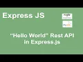 How to create Hello World app with Express js