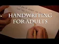 Handwriting for adults