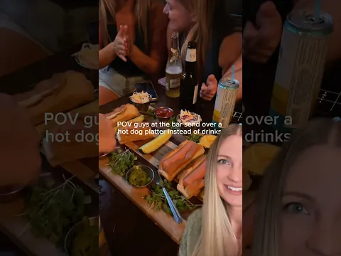 Guys at the bar send over a hot dog platter instead of drinks 😅…#shorts