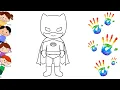 Look And Find Out The Mistake How To Colour Batman Step By Step