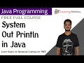 System Out Println in Java Lesson 68 Java Programming Learning Monkey