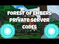 20 Private Server Codes For Forest of Embers Shindo Life