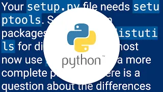 Python 3 ImportError No Module named Setuptools