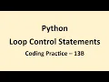 Coding Practice 13B Loop Control Statements Python NxtWave CCBP