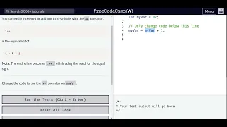 Lesson 15 Basic JavaScript Increment a Number with JavaScript