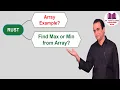 Find maximum and minimum in array using Rust Rust Tutorial - 17 Dr Vipin Classes