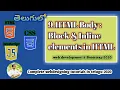 HTML Tutorial Block Inline Elements Web Development in Telugu Tutorial 9