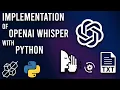 Learn How To Convert Speech To Text With The Help Of OpenAI Whisper - OpenAI Whisper AISciences io