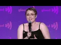 The Prom star Caitlin Kinnunen performs “Unruly Heart” at the 30th Annual GLAAD Media Awards