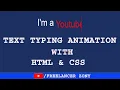 CSS Text Typing Animation Multiple Text Typing Animation css text typing animation effect