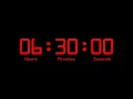 6 Hours and 30 Minutes Countdown Timer with Alarm Chapters - Retro Digital