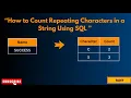 How to Count Repeating Characters in a String Using SQL Server