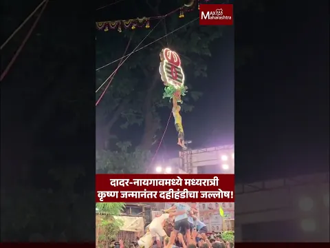 Dahihandi : दादर-नायगावमध्ये मध्यरात्री कृष्ण जन्मानंतर दहीहंडीचा जल्लोष ! | Max Maharashatra