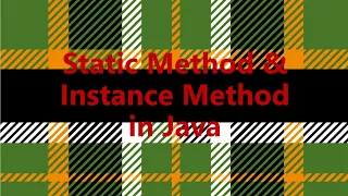 Static Method non Static method in Java