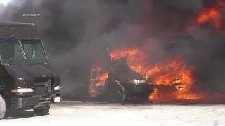 Lancaster UPS Blaze Destroys Trucks Building 1 Injured