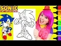 Coloring Sonic The Hedgehog SEGA Coloring Page Prismacolor Markers KiMMi THE CLOWN