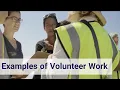 Examples of Volunteer Work