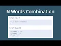 N Word Combination Python Coding Practice CodeNet NxtWave CCBP 4 0