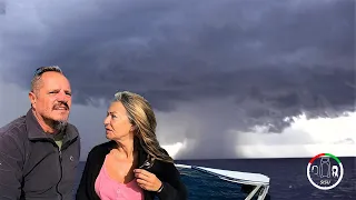 #128 STORMS and UP THE MAST AT NIGHT on Passage to MONACO | Sailing Sisu Leopard 45 Catamaran