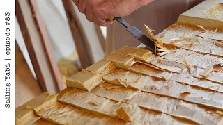 Boat building: hand carving a wooden sailboat rudder — Sailing Yabá #83