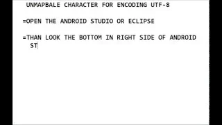 UNMAPABLE CHARACTER ENCODING UTF-8 SOLVED ERROR