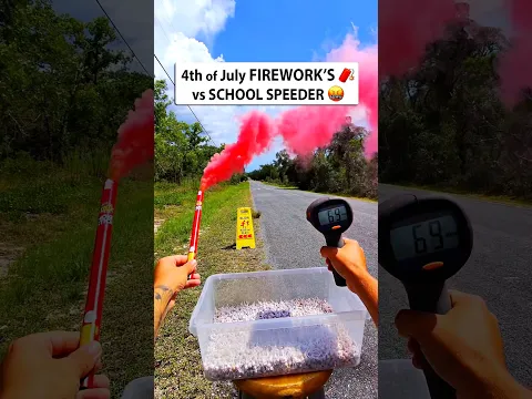 Throwing FIREWORKS 🧨 at SCHOOL Speeder 😂
