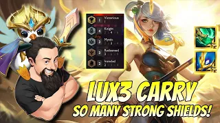 Lux3 Carry - So many strong shields! | TFT Reckoning | Teamfight Tactics