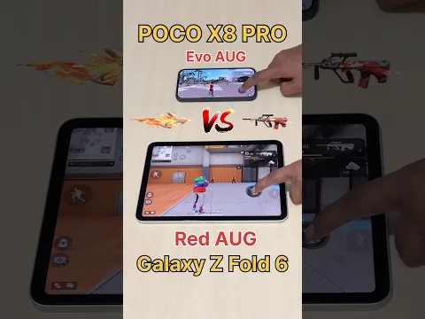 POCO X8 PRO vs Galaxy Z Fold 6😈 Evo AUG vs Red AUG vs 8GB vs 12GB vs S22 vs S24 #shorts #freefire