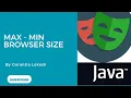Part 15 Max Min Screen Browser using Playwright Java ViewPortSize