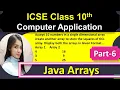 ICSE 10th Java Arrays - Input an Array Store the Squares of these Elements in An Array Print it