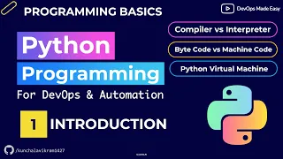 01 - Introduction to Python Programming Compiler vs Interpreter Bytecodes Python Virtual Machine