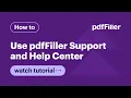 How to Use Help in pdfFiller