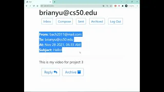 CS50 Web Programming with Python and Javascript Project 3 Mail