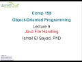 Comp 155 Object-Oriented Programming Lecture 9