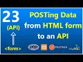 E23 POSTing data from HTML form to PHP API to insert in MySQL HINDI