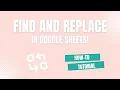 Find and Replace Data Within Your Formulas in a Specific Range in Google Sheets
