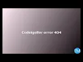 How to fix CodeIgniter error 404