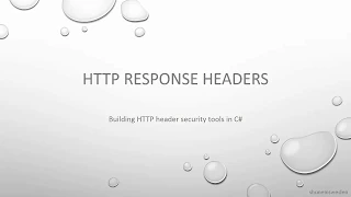 Building a HTTP Response Headers security control in C Part 1