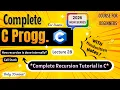 Compete Recursion in C Call Stack Lecture 28 C Programming Full course for Beginners