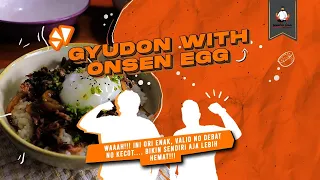 begini rasanya masak masakan restoran dirumah gampang banget vlog memasak gyudon with onsen egg