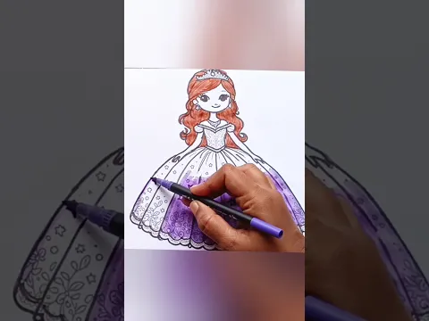 #colouringfun #drawing #princesscoloring #viralshorts