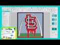 HOW TO DIGITIZE St Louis Cardinals Wilcom Hatch For Beginners