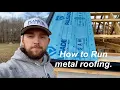 How to Install metal roofing Straight Square